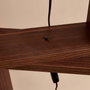 Opviq Lámpara de Pie de Madera AYD-3471 Negro y Marrón